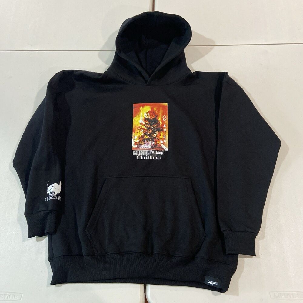 G59 Records $uicideBoys Merry F***ing Xmas Christmas Tree Hoodie NWT Size L